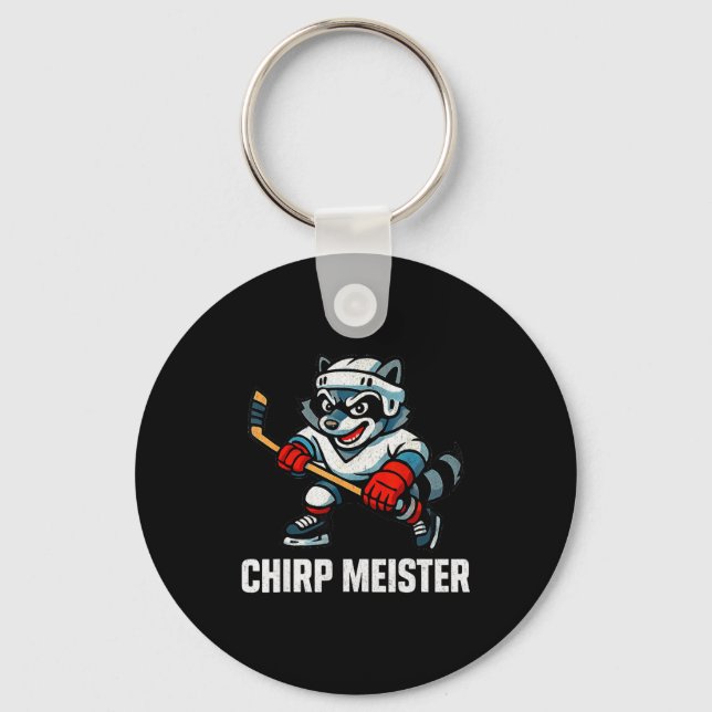 Porte-clés Chirp Meister Funny Hockey Raccoon Traalker  (Recto)