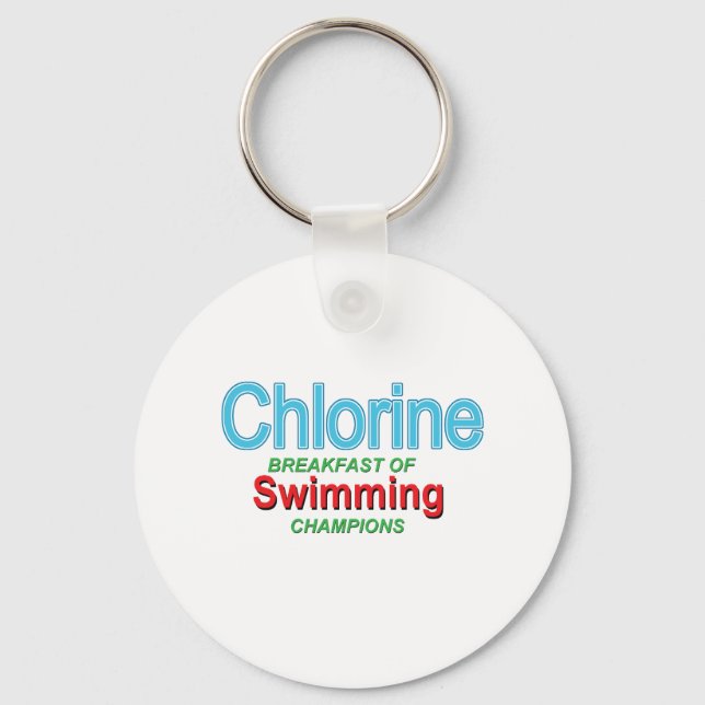 Porte-clés Chlorine Petit-déjeuner des nageurs (Recto)