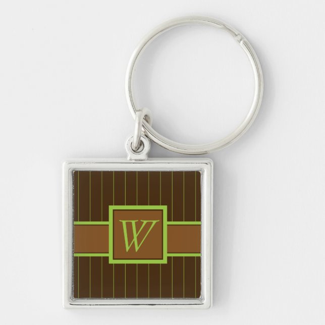 Porte-clés Chocolat avec Porte - clé à rayures de citron vert (Devant)