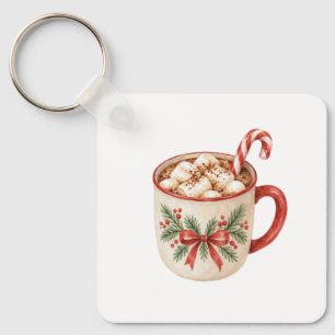 Porte-clés Chocolat Chaud et Canne de Bonbon