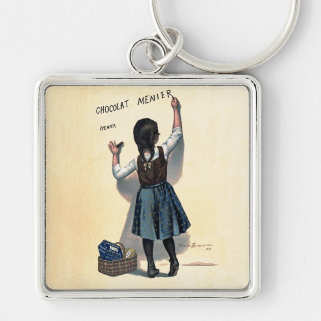 Porte-clés Chocolat Child Writing Wall Victorian Art (Devant)