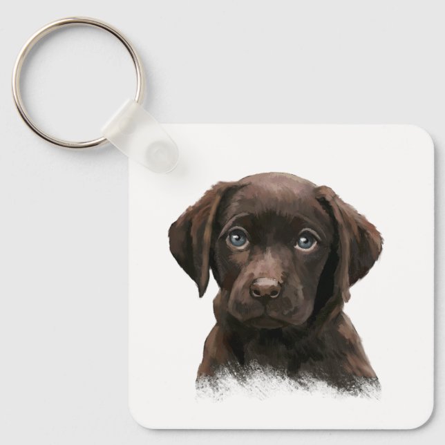 Porte-clés Chocolat Lab Chien (Recto)