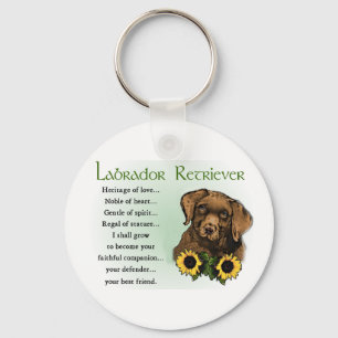 Porte-clés Chocolat Labrador Retriever Puppy Gifts