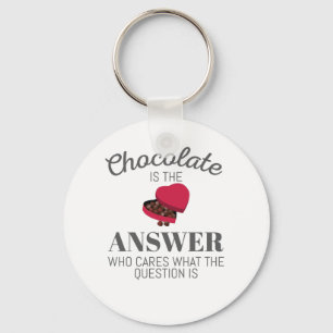 Porte-clés Chocolat Lover Citation Cadeau Chocolat Est La Rép