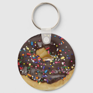 Porte-clés Chocolate Donut with Sprinkles Key Chain