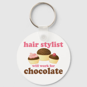 Porte-clés Chocolate Hair Stylist Occupation Gift