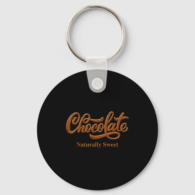 Porte-clés Chocolate Naturally Sweet Tee Proud-black Woman  (Recto)