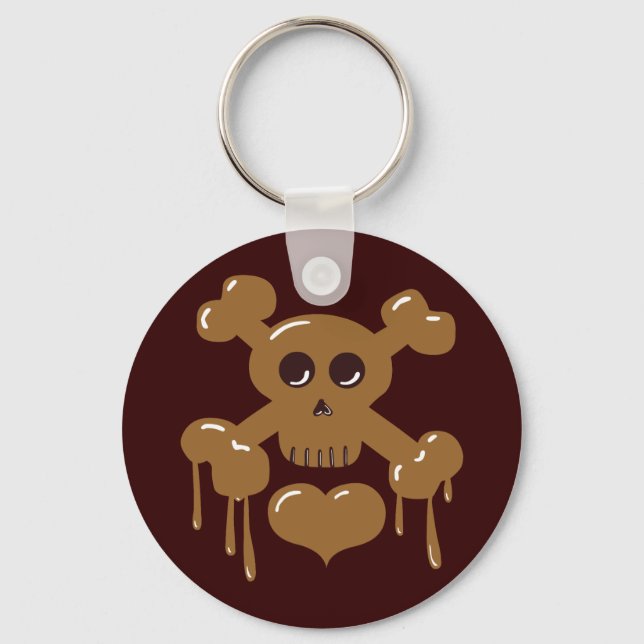 Porte-clés Chocolate Skull and Crossbones (Recto)