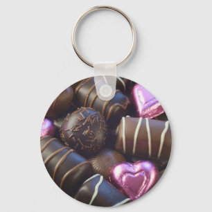 Porte-clés chocolats avec l'aluminium rose