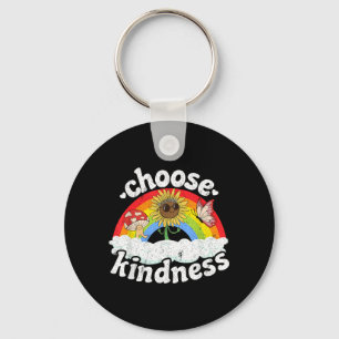 Porte-clés Choisir la paix arc-en-ciel hippie anti-intimidati