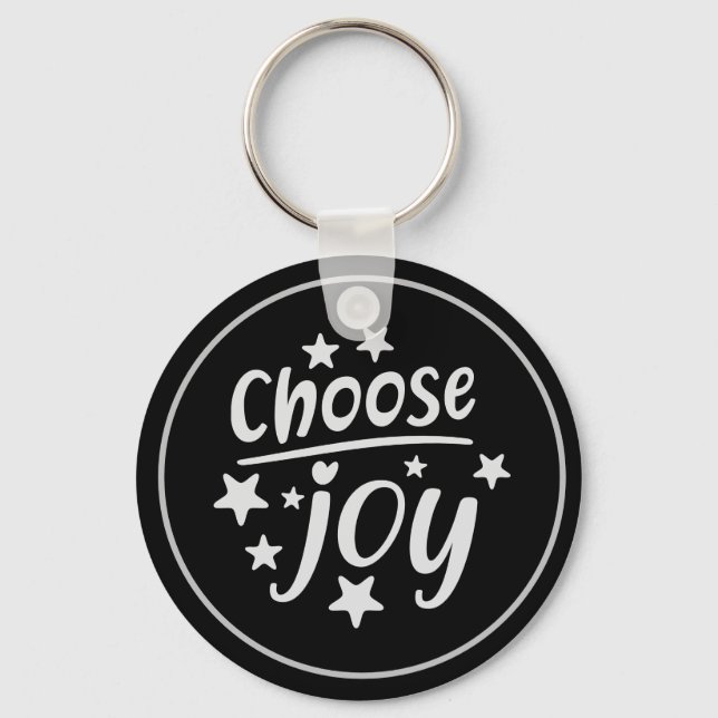 Porte-clés Choisissez Joy Motivational Inspirational Porte -  (Recto)