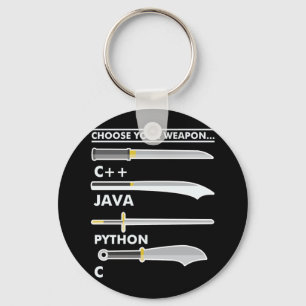 Porte-clés Choisissez votre arme C Java Python Programmer Cod