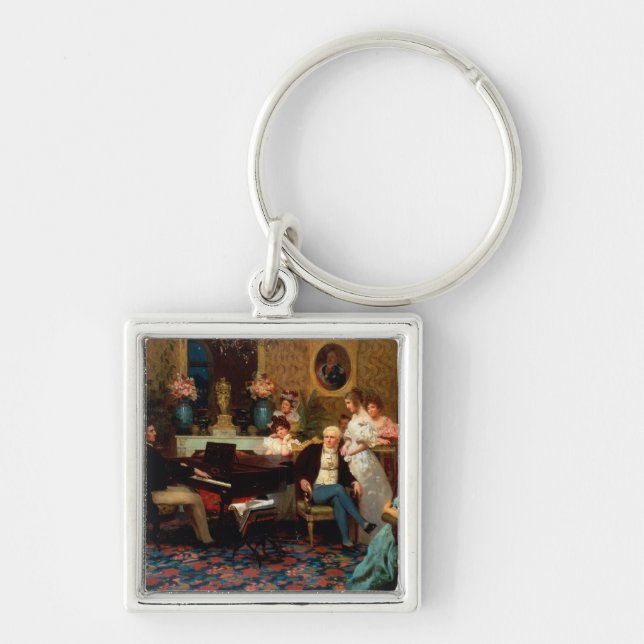 Porte-clés Chopin jouant le piano (Devant)