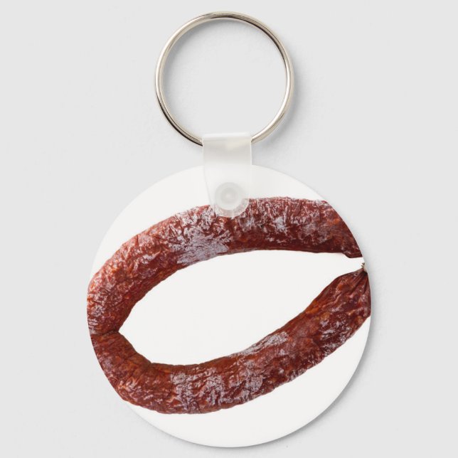 Porte-clés Chorizo sausage isolated as Cut (Recto)