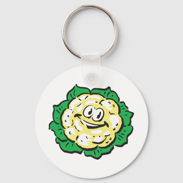 Porte-clés chou-fleur au visage heureux (Recto)