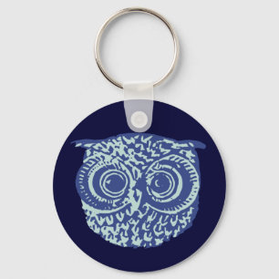 Porte-clés Chouette bleue mignonne