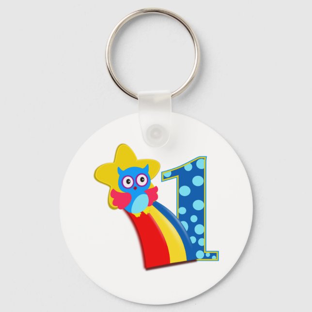 Porte-clés Chouette d'anniversaire (Recto)