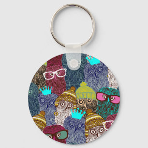 Porte-clés Chouette dans la couronne