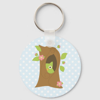 Porte-clés Chouette dans un arbre