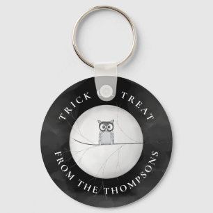Porte-clés Chouette Halloween Ou Traiter Chouette Déplaisante