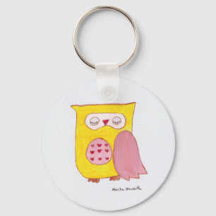 Porte-clés Chouette jaune
