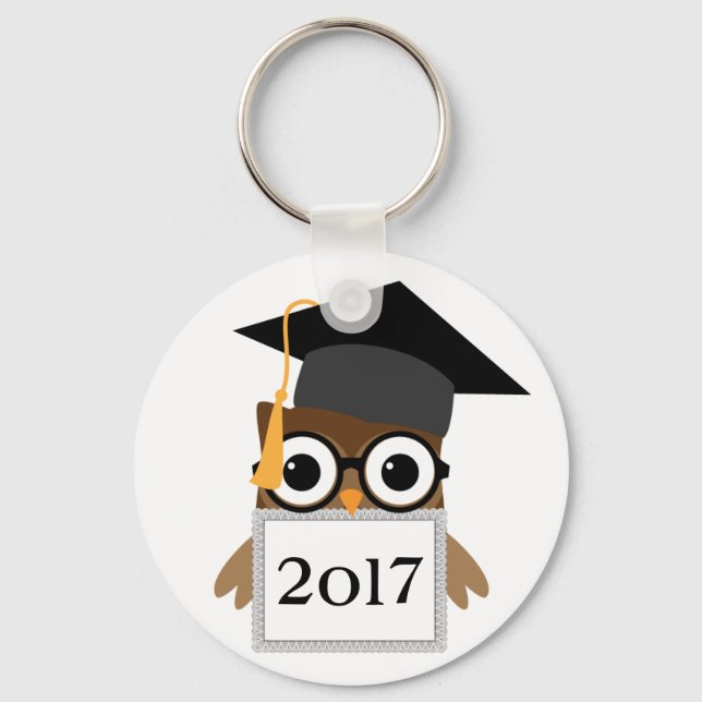 Porte-clés Chouette Mignonne avec des Classes | Promotion de  (Recto)