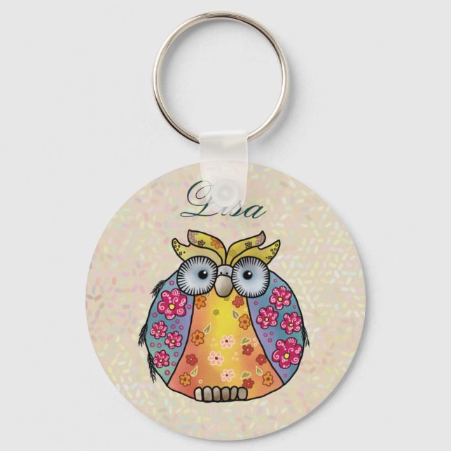 Porte-clés Chouette modèle (Recto)
