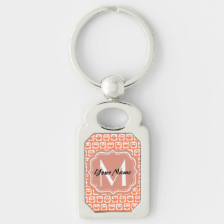 Porte-clés Chouette Monogramme personnalisé, Nom personnalisé