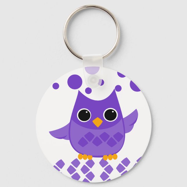 Porte-clés Chouette pourpre (Recto)