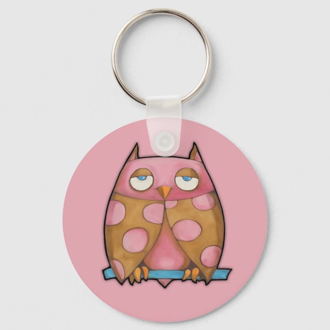 Porte-clés Chouette rose Porte - clé (Recto)