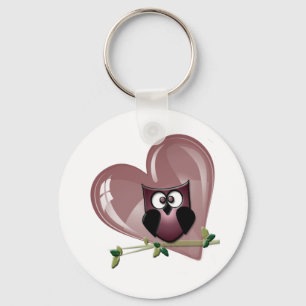 Porte-clés Chouette rouge et cadeaux de Saint-Valentin