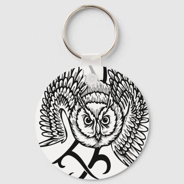 Porte-clés Chouette sauvage (Recto)