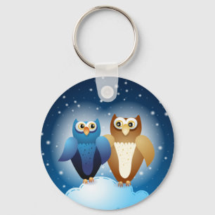 Porte-clés Chouettes amoureuses, porte - clé