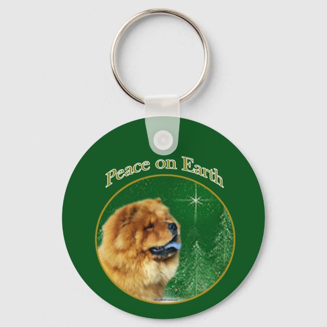 Porte-clés Chow Chow Paix (Recto)