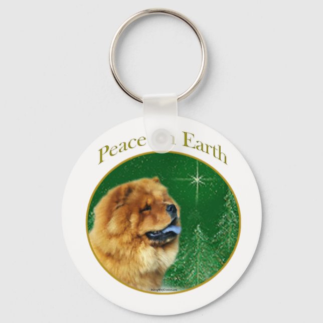 Porte-clés Chow Chow Paix (Recto)