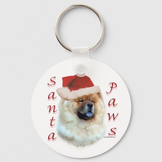 Porte-clés Chow Chow Père Noël Paws (Recto)
