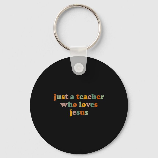 Porte-clés Chrétien juste un professeur qui aime Jésus drôle  (Recto)