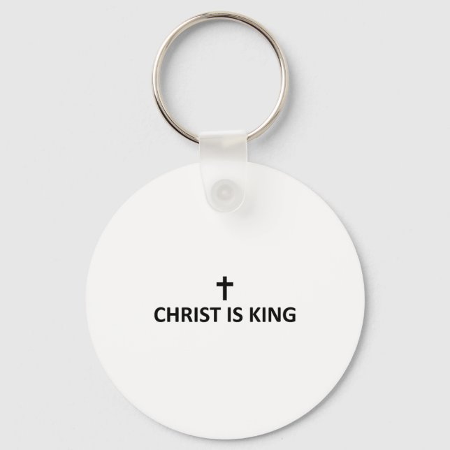 Porte-clés Christ Is King Subtle Minimal Christian Faith Reli (Recto)