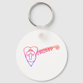 Porte-clés Christ is the Key Acrylic Round Keyring