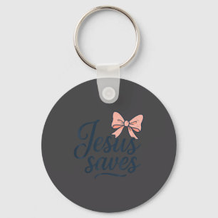 Porte-clés Christ Jésus Sauve Nœud Papillon Fille Chrétienne