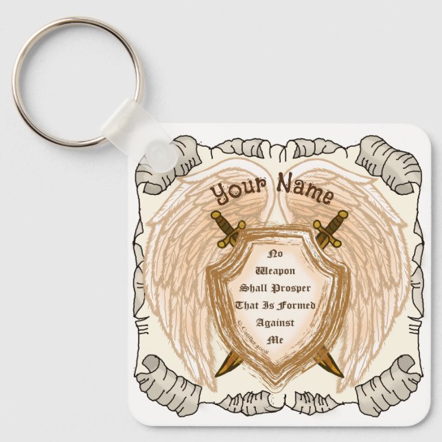 Porte-clés Christian Aucune Arme Ne Prospère (Recto)