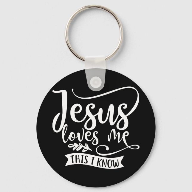 Porte-clés Christian Design Jesus Loves Me. This I Know (Recto)