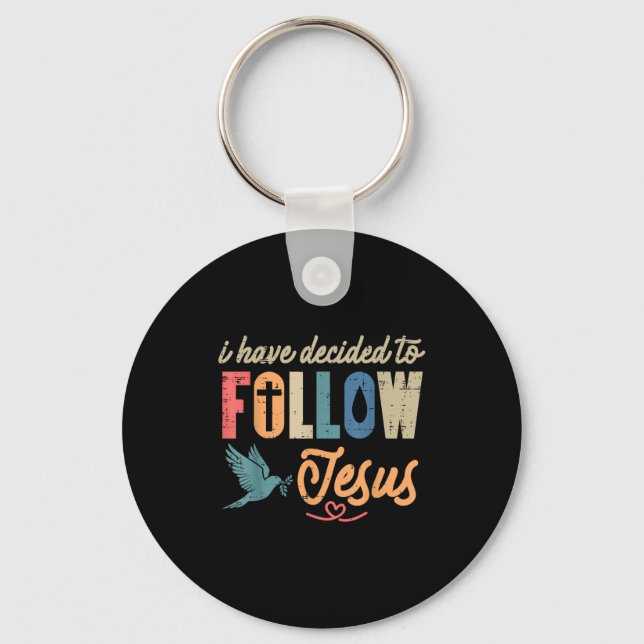 Porte-clés Christian I Have Decided To Follow Jesus God Men W (Recto)