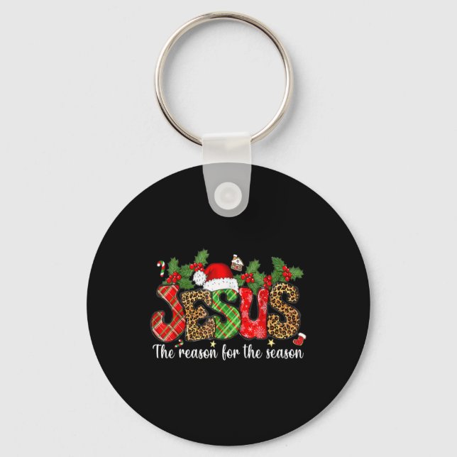Porte-clés Christian Jesus La Raison Noël Fête Saison Chr (Recto)