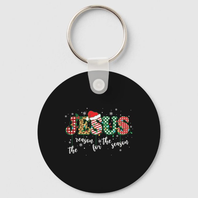 Porte-clés Christian Jesus La Raison Noël Fête Saison Chr (Recto)