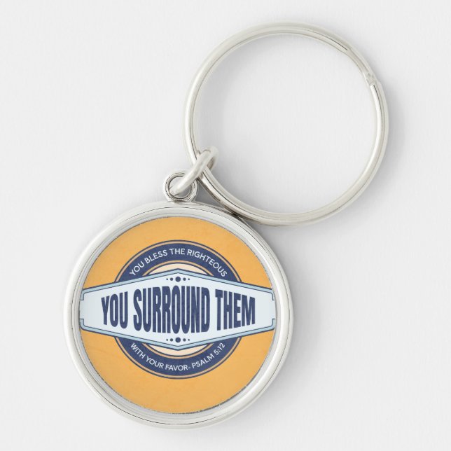 Porte-clés Christian Keychain with Bible Verse Blessing (Devant)