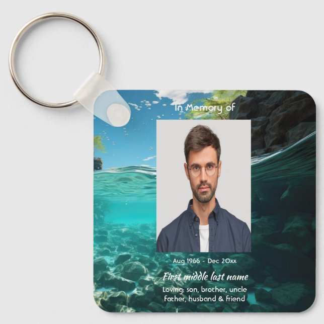 Porte-clés Christian Memorial Keepsake  Deep Sea Diving Diver (Recto)