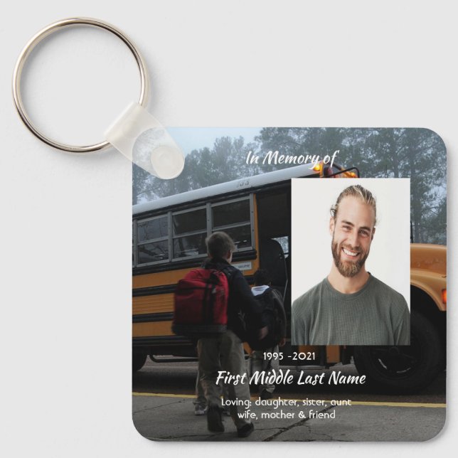 Porte-clés Christian School Bus Driver  Memorial Keepsake  (Recto)