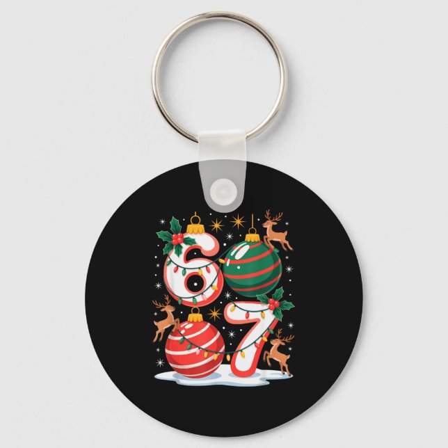 Porte-clés Christmas 67 Funny Xmas Six Seven Ugly Sweater 6-7 (Recto)