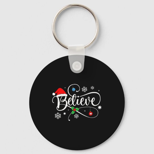 Porte-clés Christmas Believe Santa Claus Believe Christmas  (Recto)